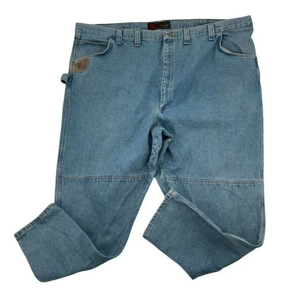 Riggs By Wrangler Carpenter Workwear Jeans Mens Size 52X32 Vintage Relaxed Fit - Picture 3 of 11